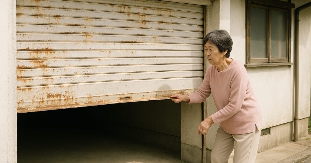 長期間動かしていないシャッターは開閉トラブルが起きやすくなります シャッターが途中から開かなくて困っている高齢者